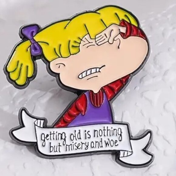 Pin Rugrats Angelica Pickles Enamel Nickelodeon Goth Emo Y2K Cartoon Nick Jr Fun - Picture 1 of 5